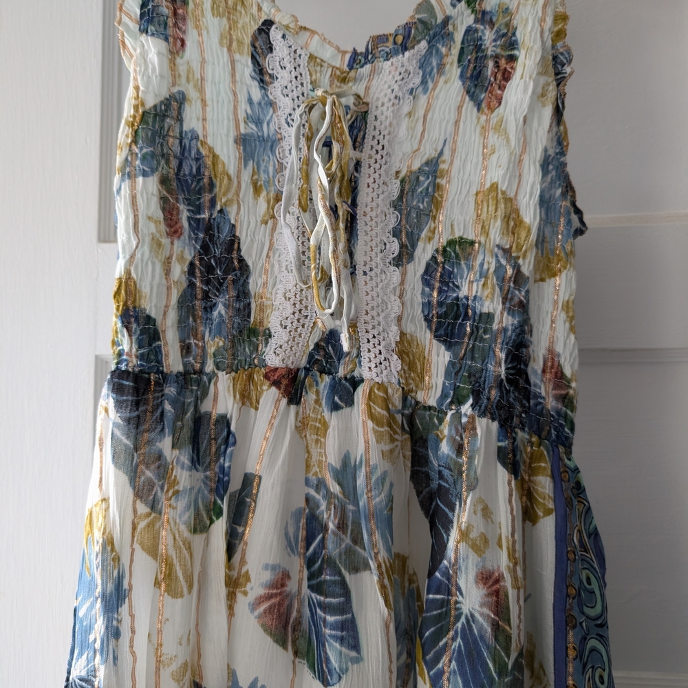 Floral Lace-Up Women Top